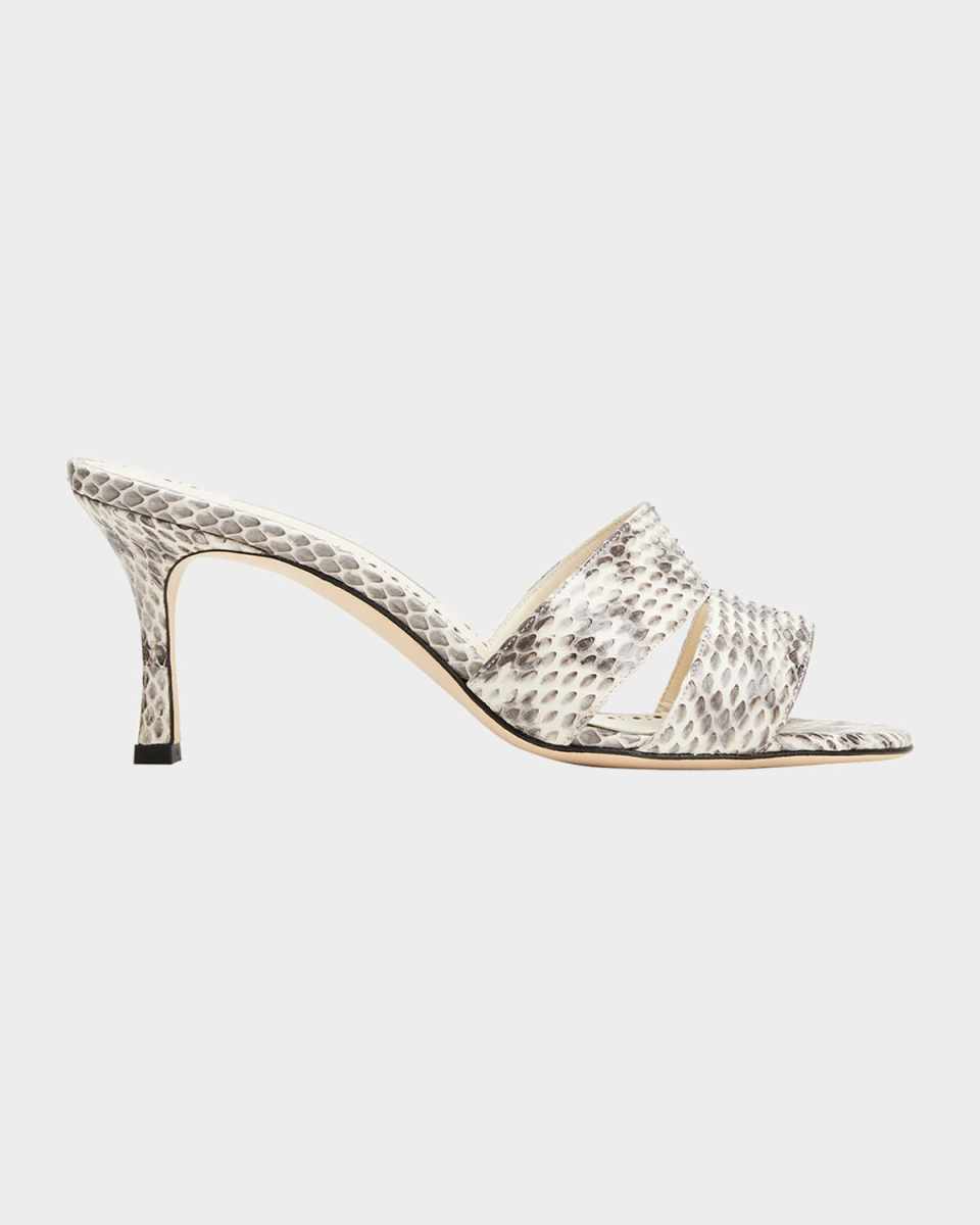 Iacopo Snakeskin Mule Sandals